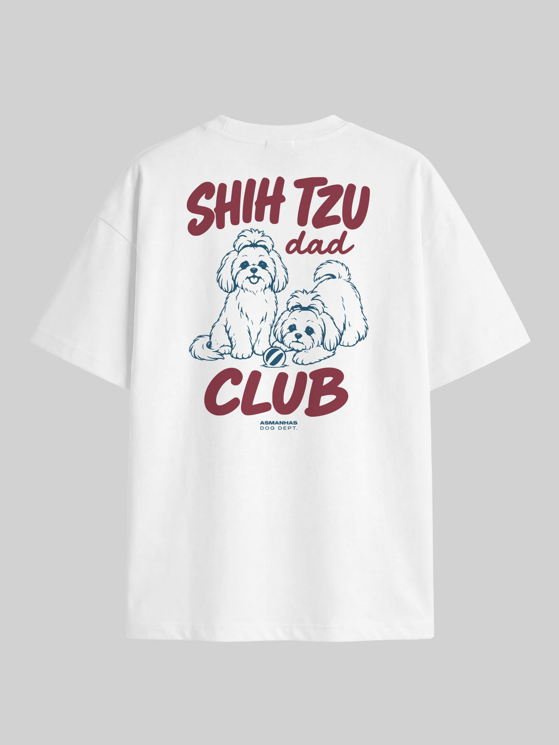 Camiseta Oversized Clube Pai de Shih Tzu Asmanhas