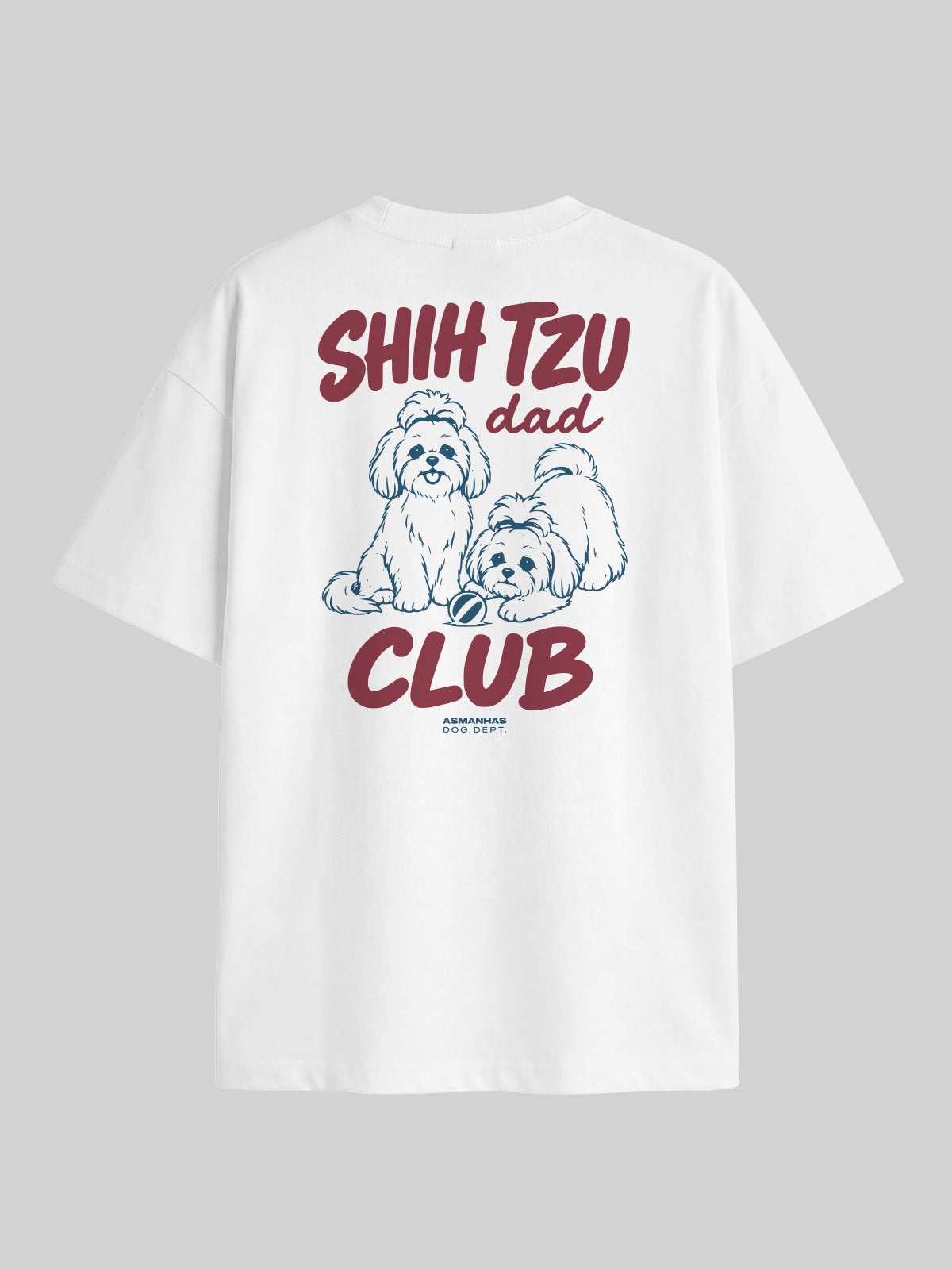 Camiseta Oversized Clube Pai de Shih Tzu Asmanhas