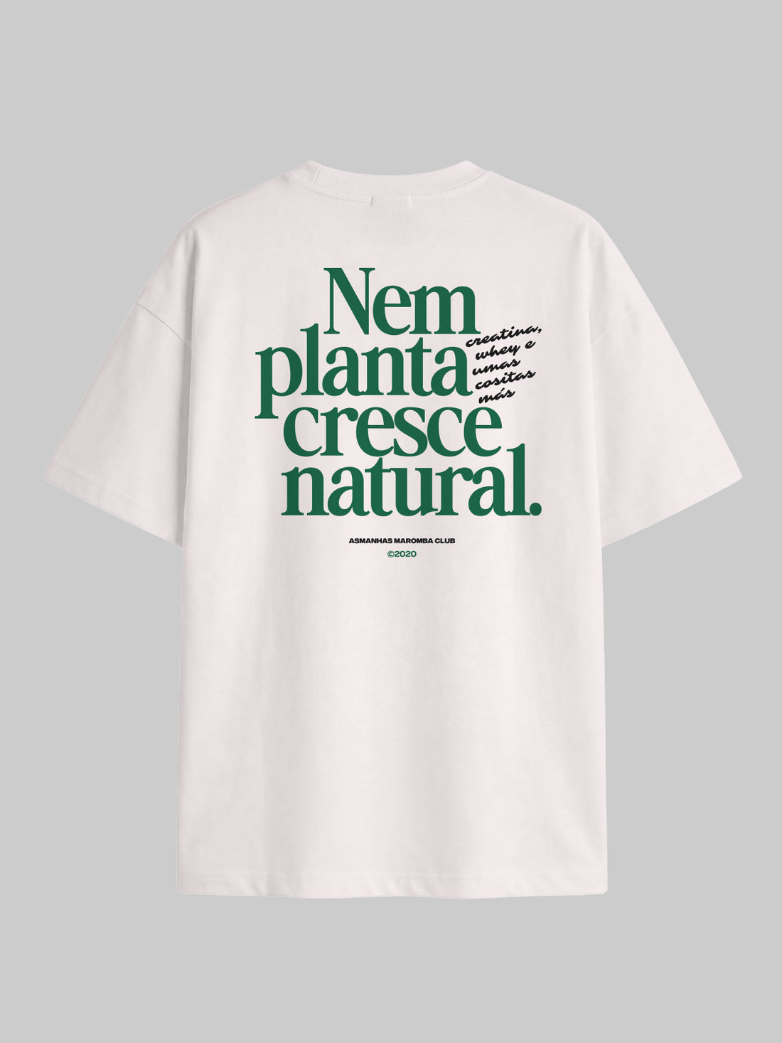 Camiseta Oversized Cresce Natural Asmanhas