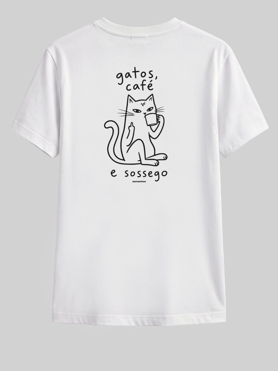 Camiseta Gatos Café e Sossego Asmanhas
