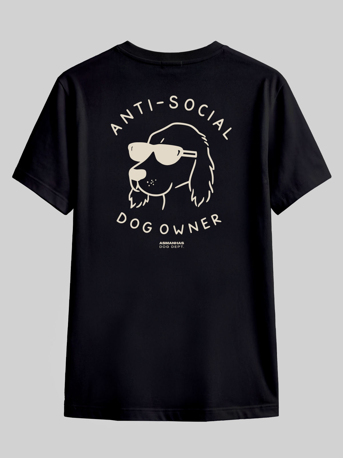 Camiseta Dono de Cachorro Antissocial Asmanhas