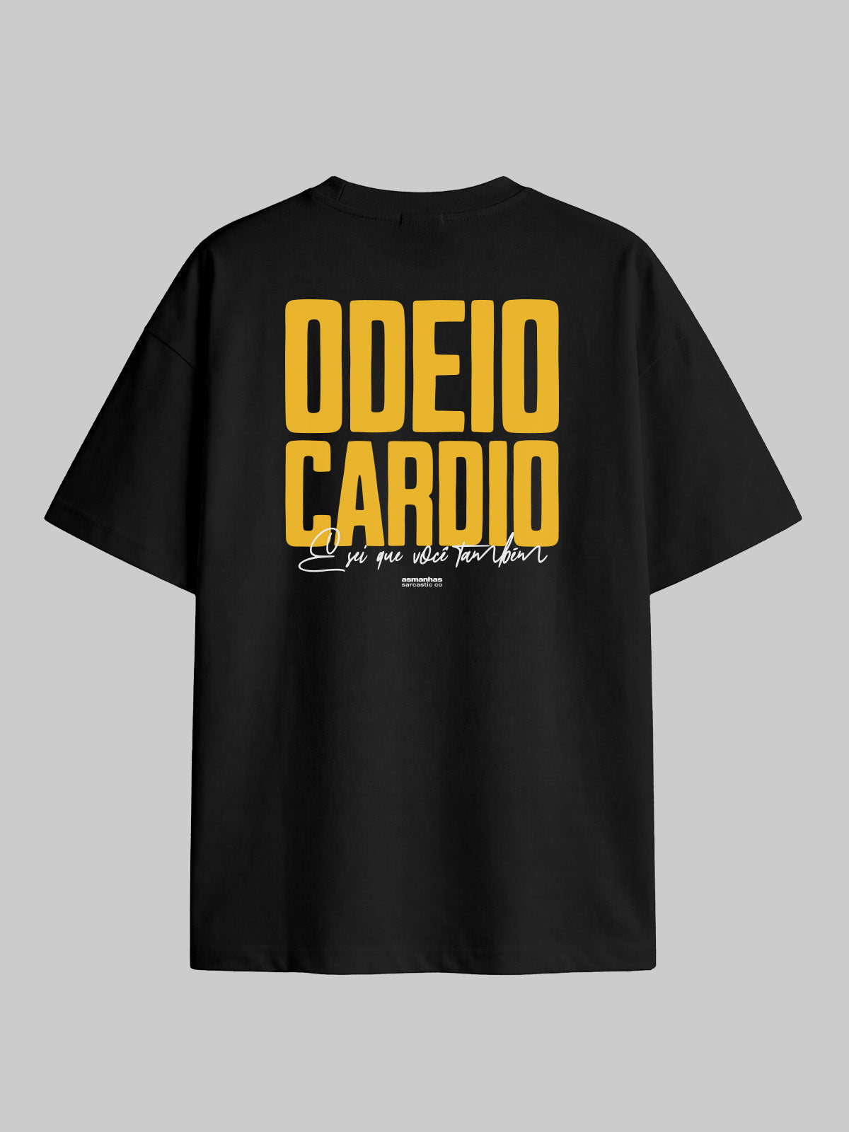 Camiseta Oversized Odeio Cardio Asmanhas
