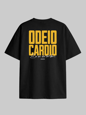 Camiseta Oversized Odeio Cardio Asmanhas