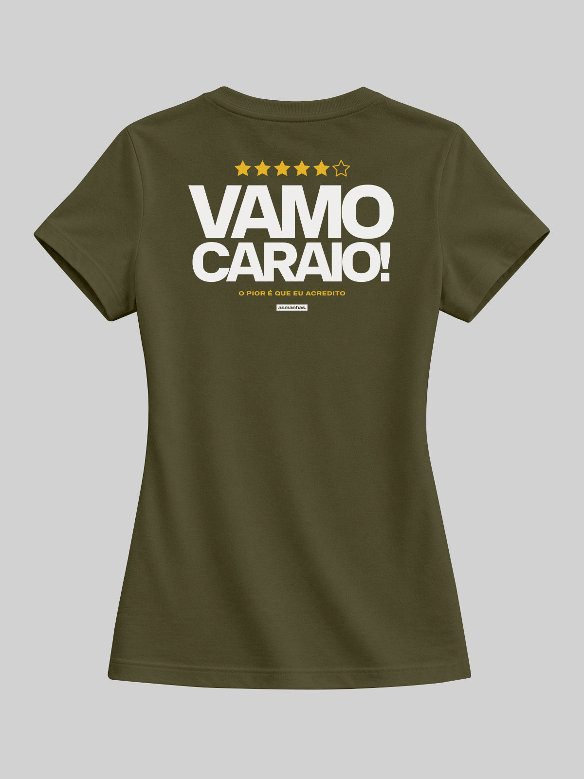 Camiseta Copa Feminina Vamo Caraio Costas Asmanhas