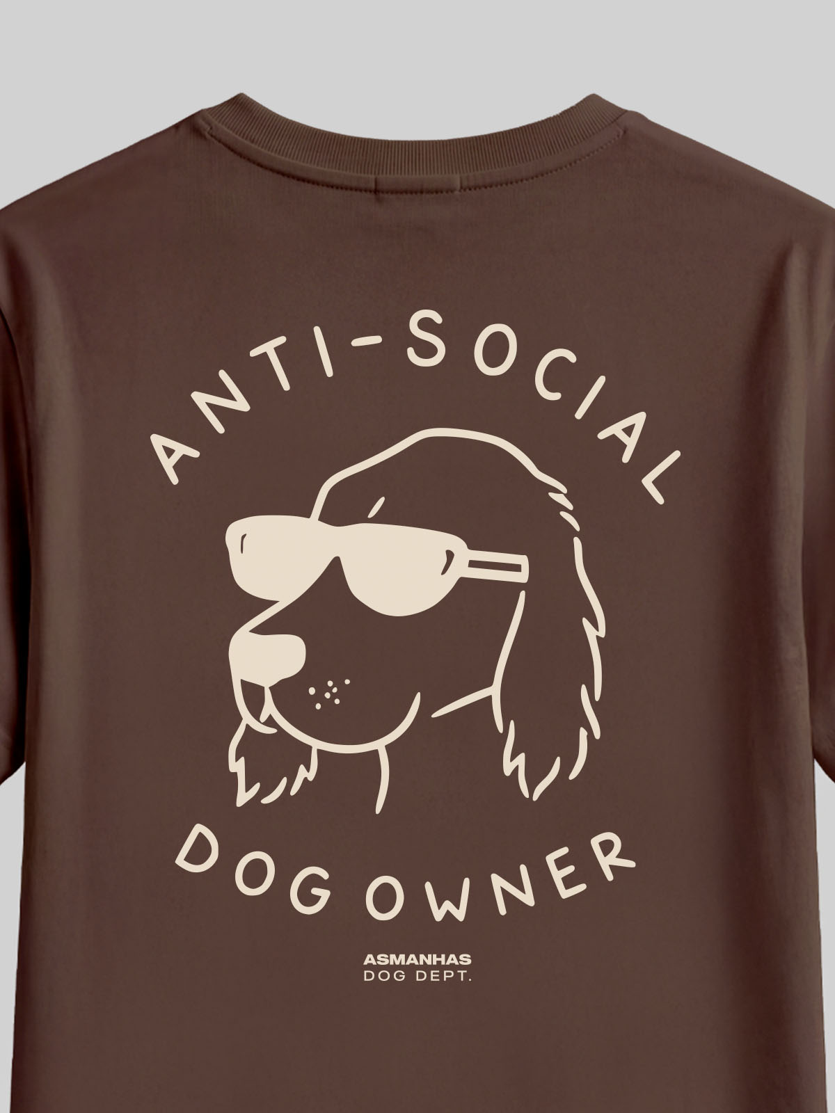 Camiseta Dono de Cachorro Antissocial Asmanhas