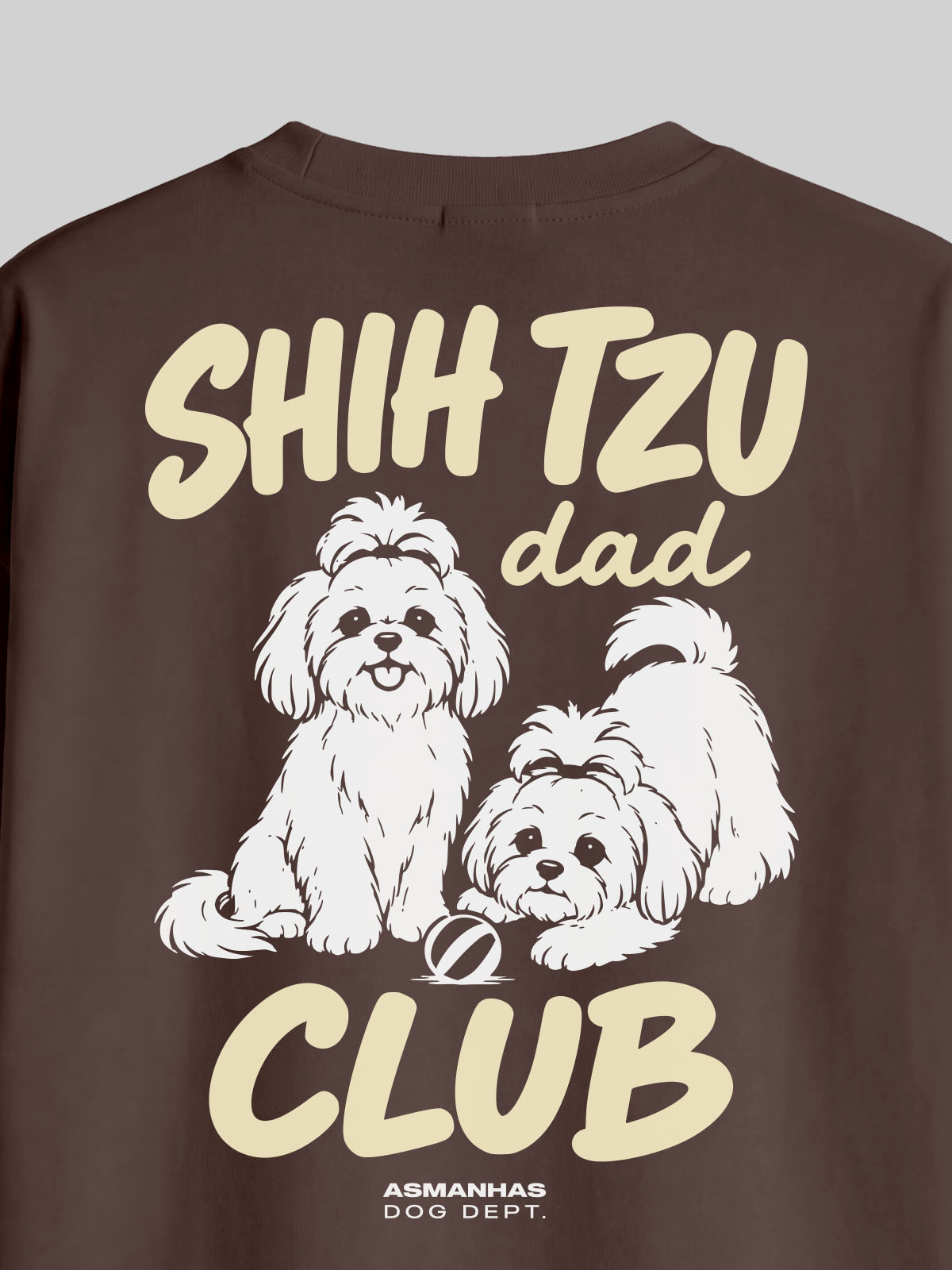 Camiseta Oversized Clube Pai de Shih Tzu Asmanhas