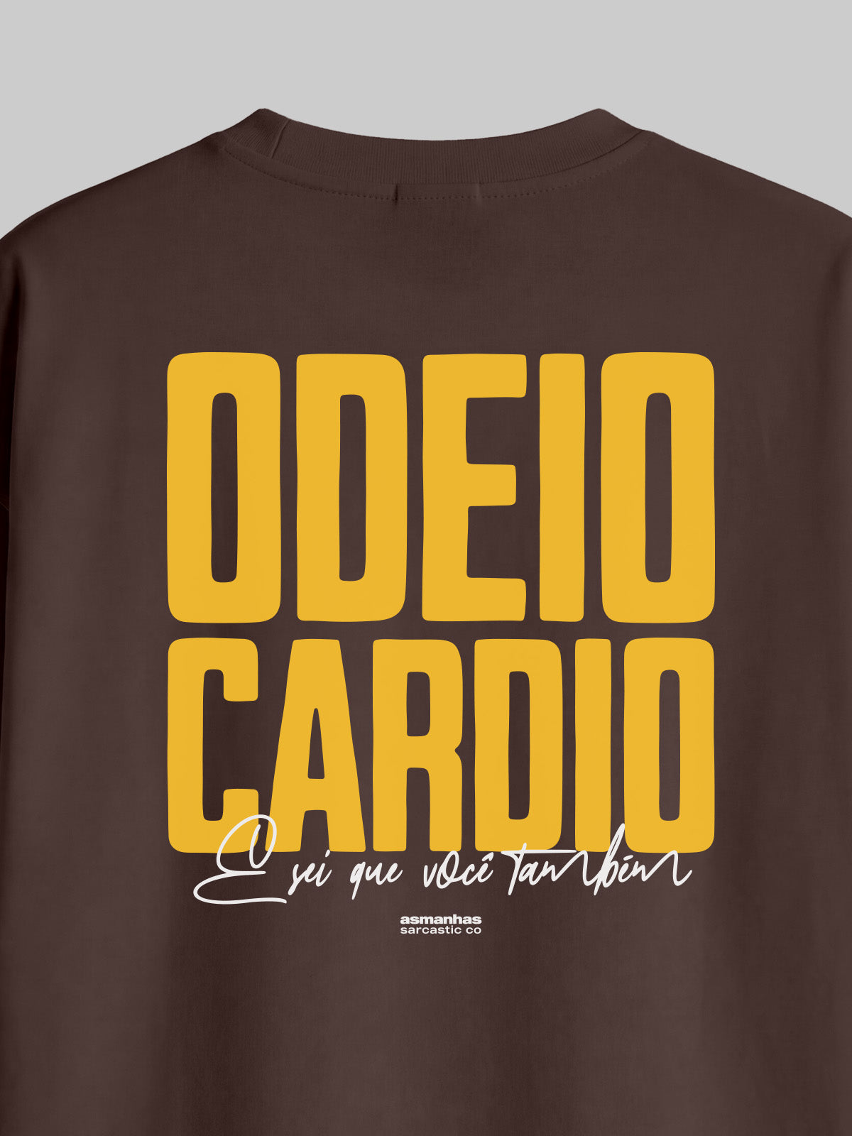 Camiseta Oversized Odeio Cardio Asmanhas