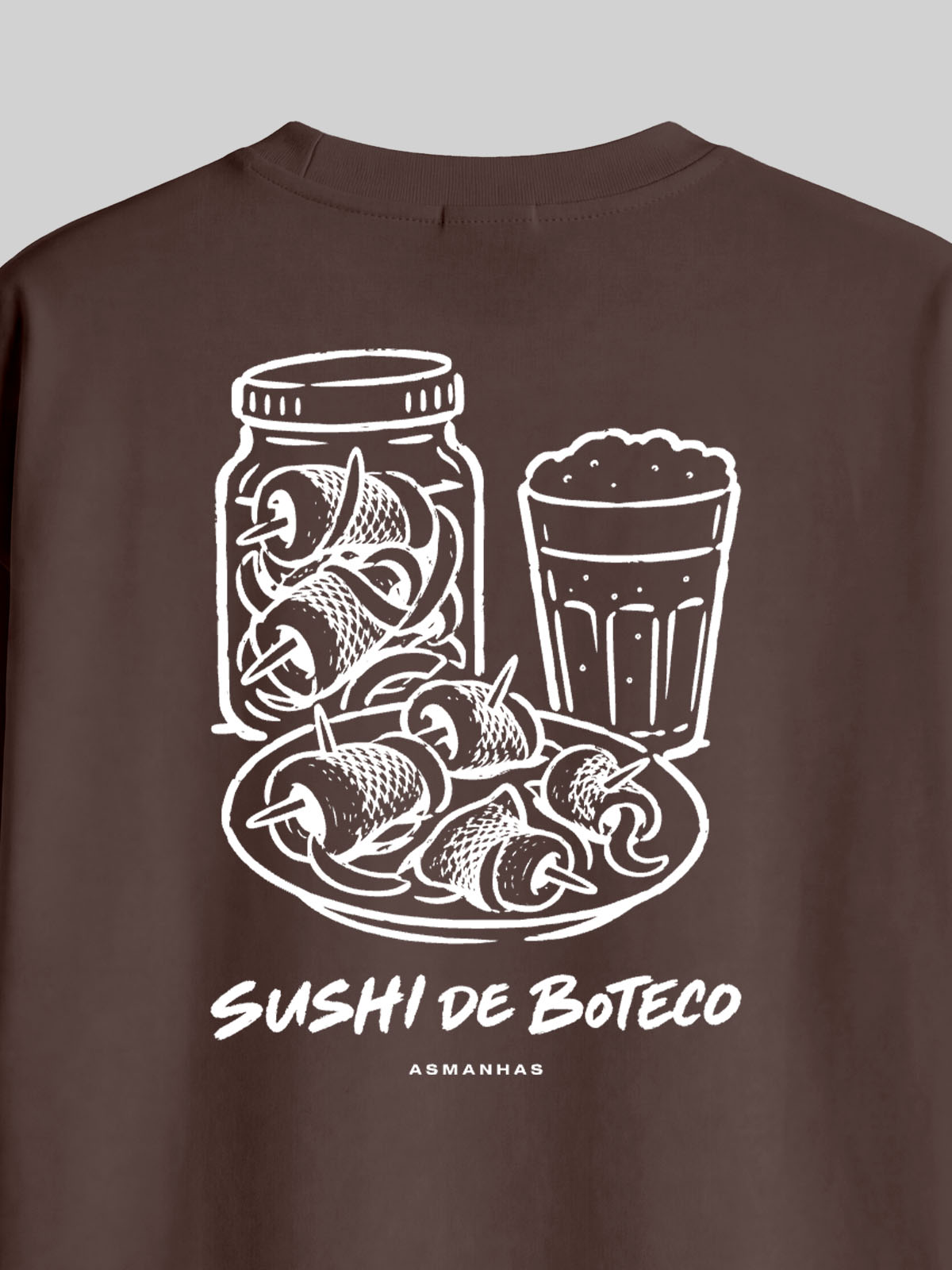 Camiseta Oversized Sushi de Bar Asmanhas