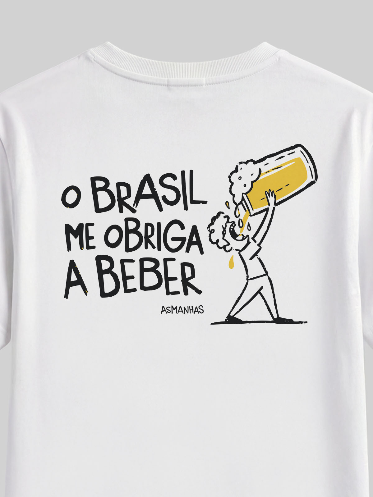 Camiseta Feminina Brasil Me Obriga a Beber Asmanhas