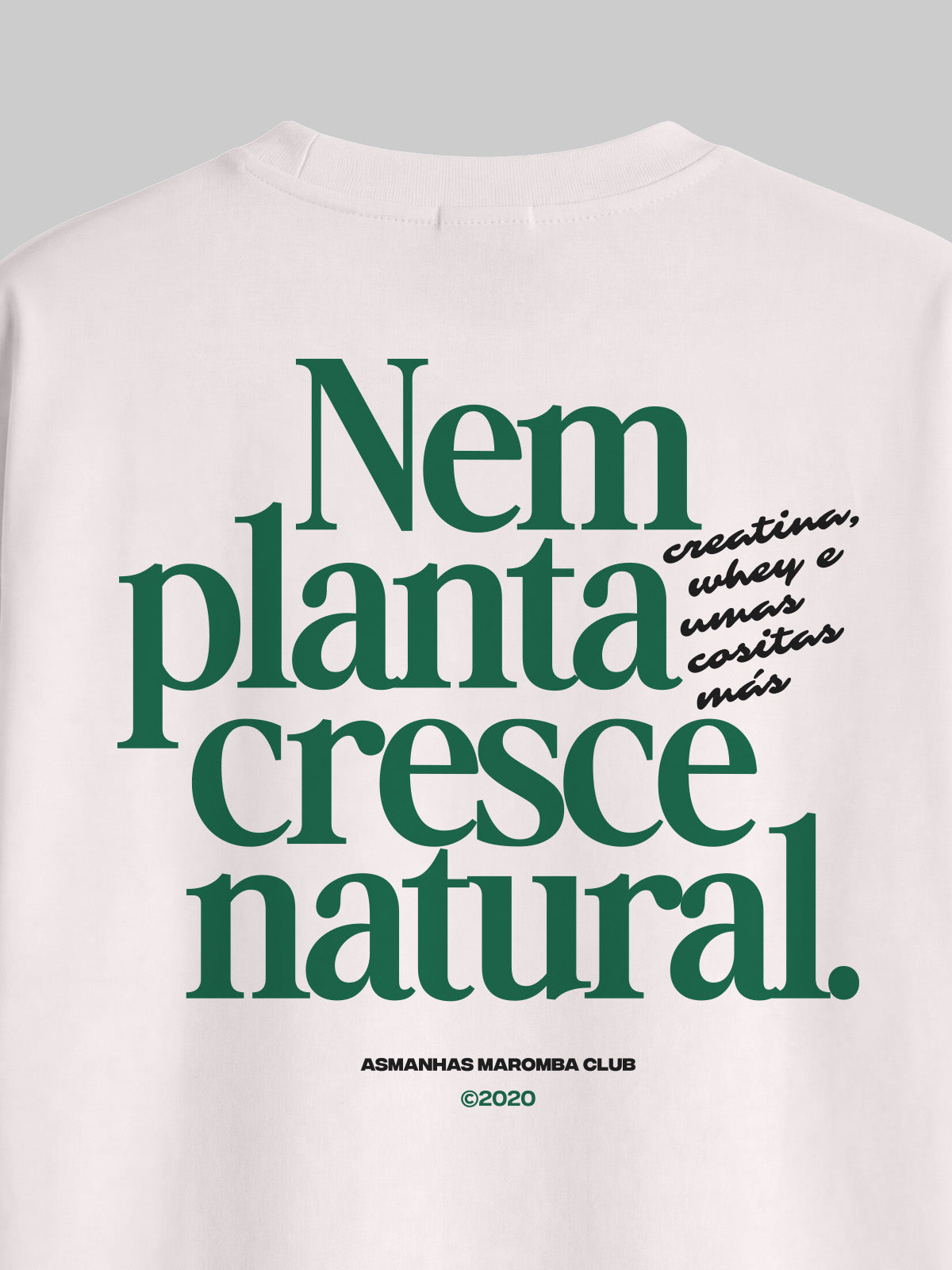 Camiseta Oversized Cresce Natural Asmanhas