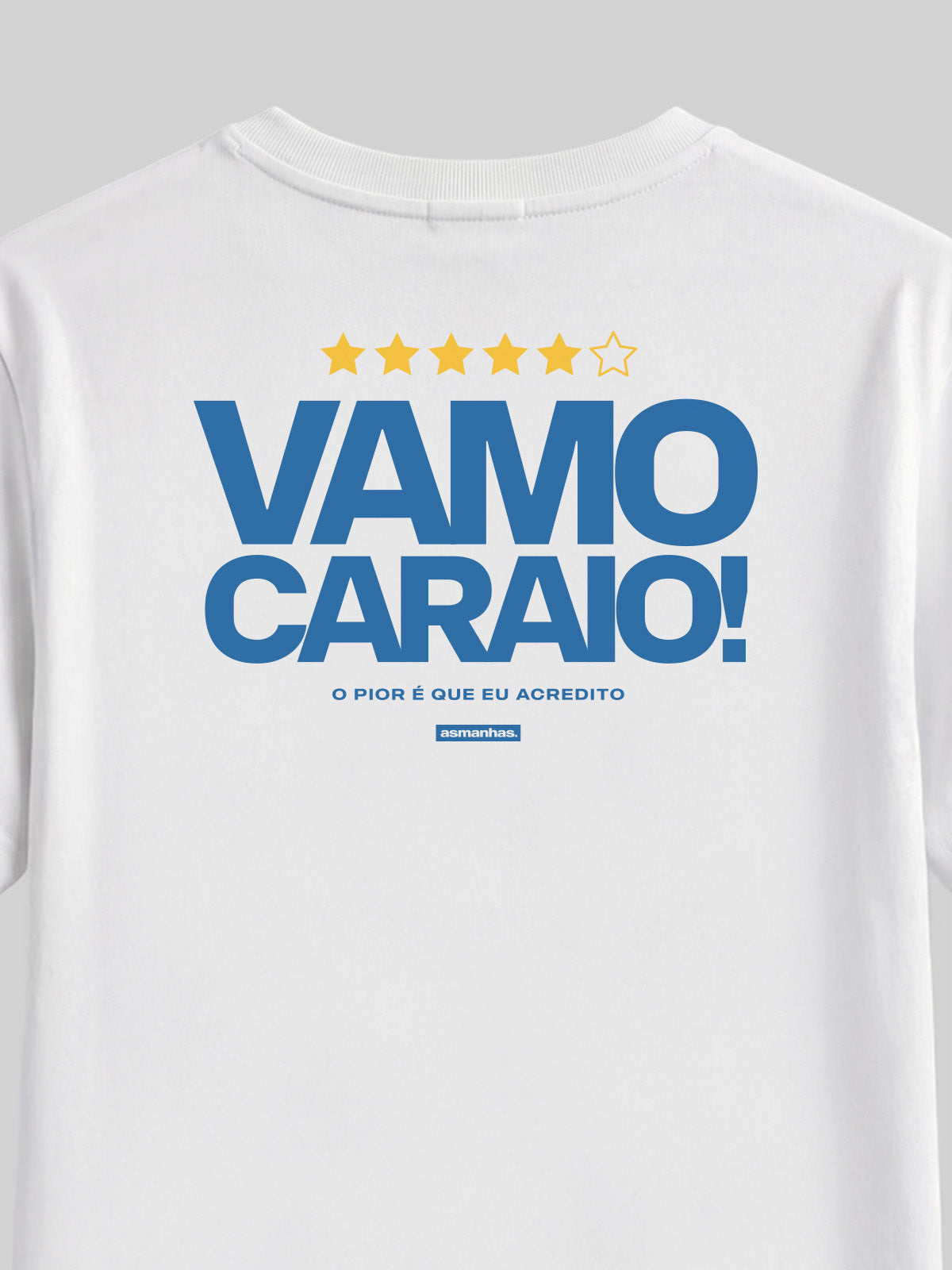 Camiseta Copa Feminina Vamo Caraio Costas Asmanhas