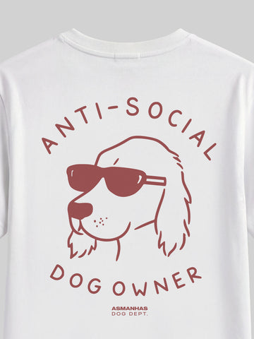 Camiseta Dono de Cachorro Antissocial Asmanhas