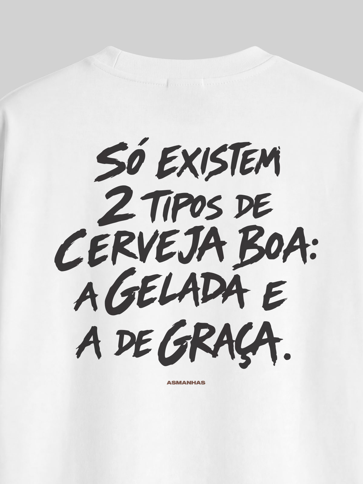 Camiseta Oversized 2 Tipos de Cerveja Asmanhas