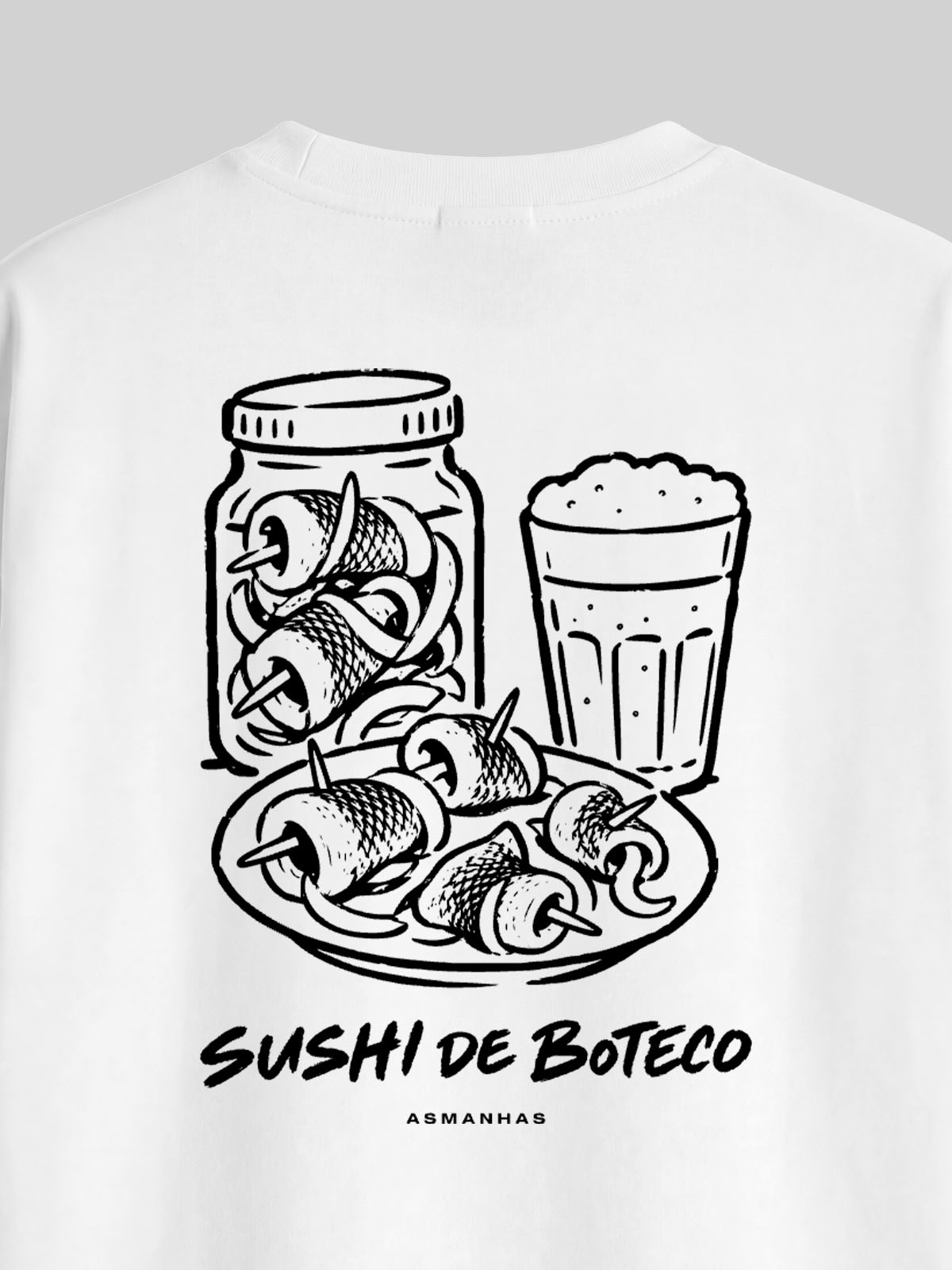 Camiseta Oversized Sushi de Bar Asmanhas