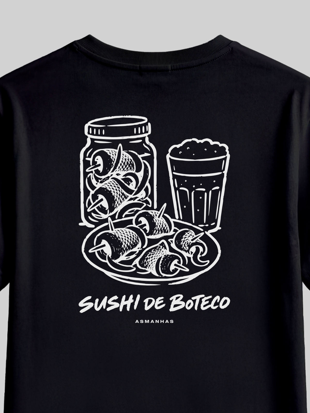 Camiseta Feminina Sushi de Bar Asmanhas
