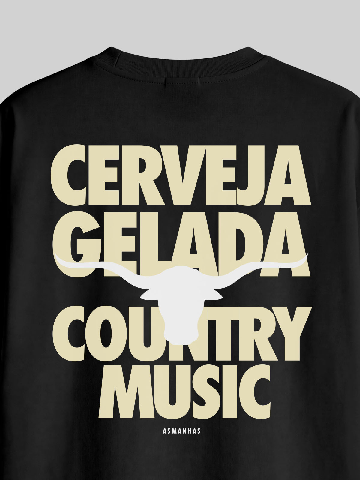 Camiseta Oversized Cerveja Gelada Country Music Country Music Asmanhas