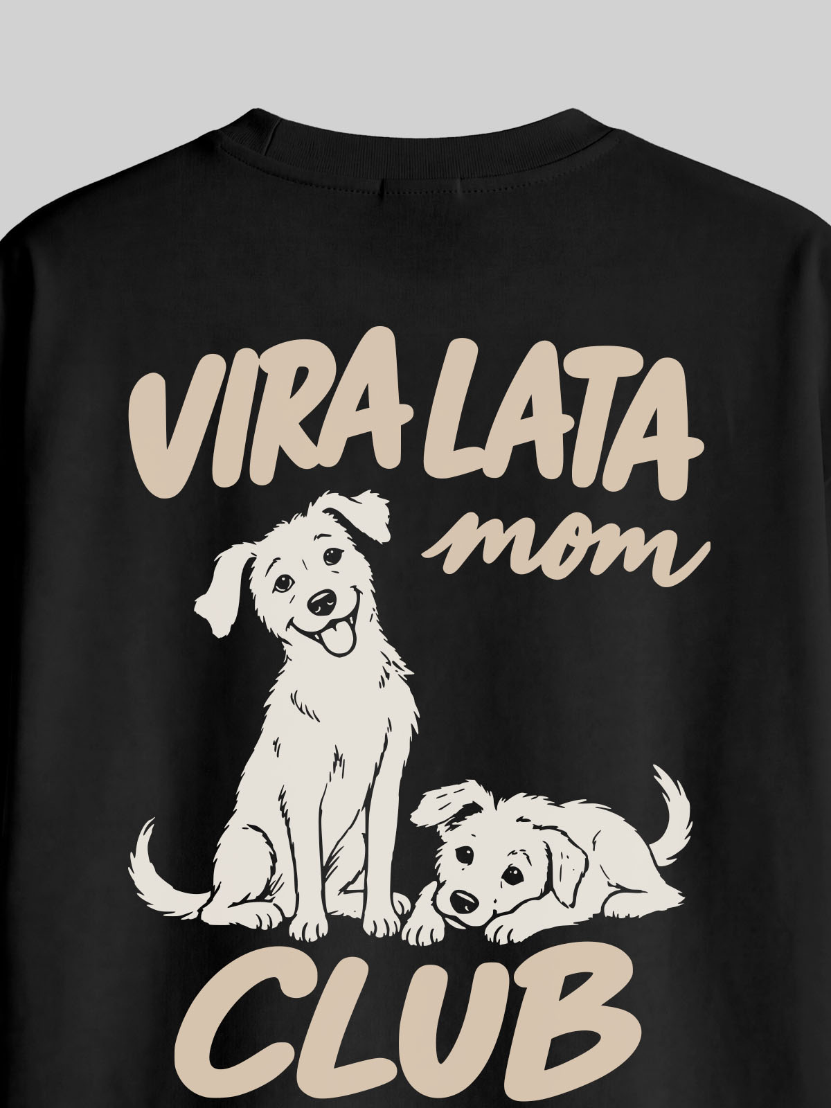 Camiseta Oversized Clube Mãe de Vira Lata Asmanhas