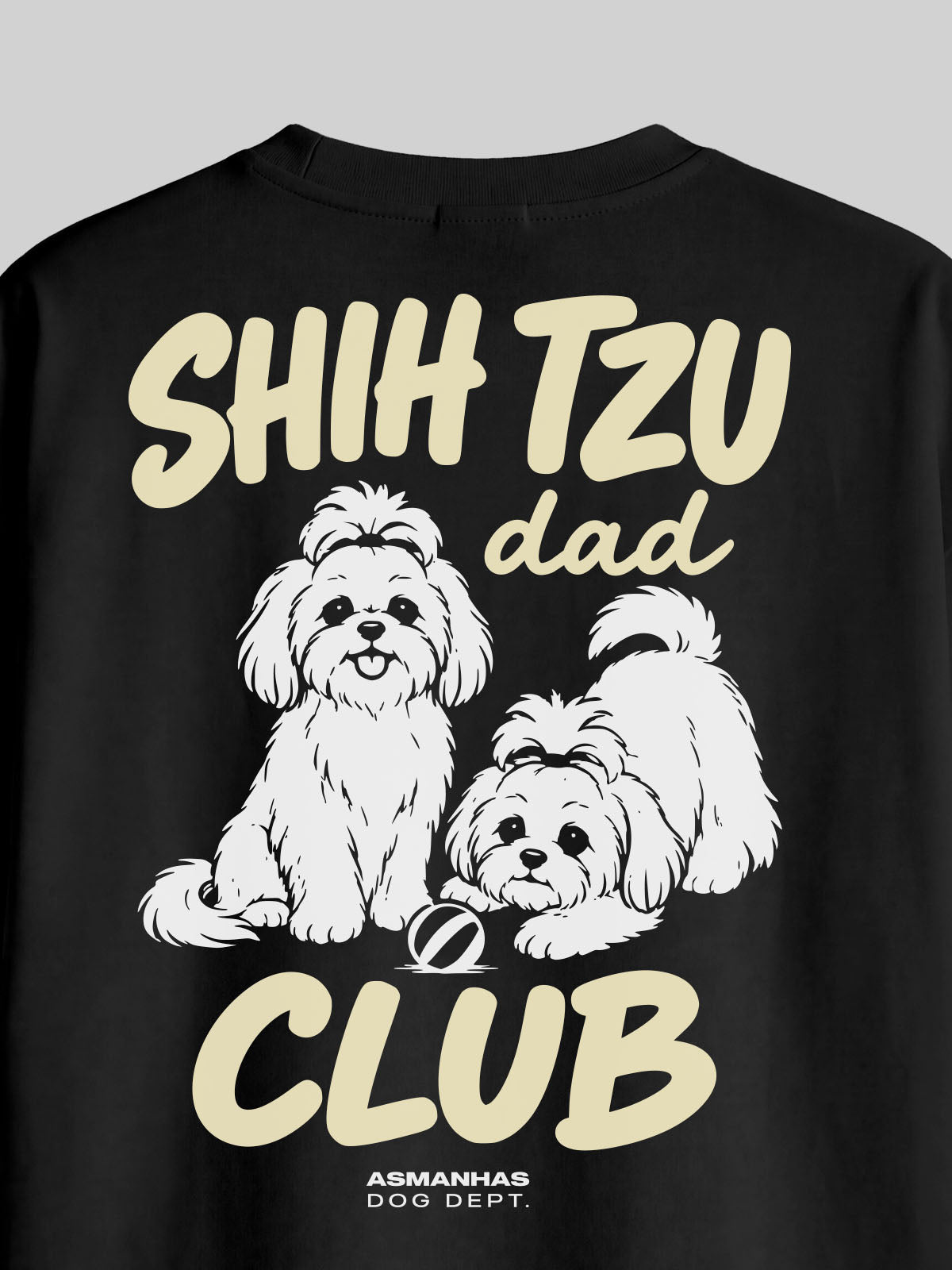 Camiseta Oversized Clube Pai de Shih Tzu Asmanhas
