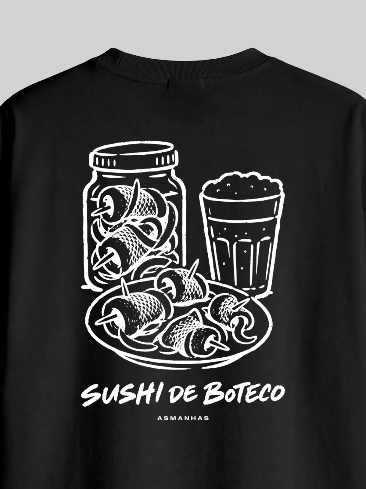 Camiseta Oversized Sushi de Bar Asmanhas