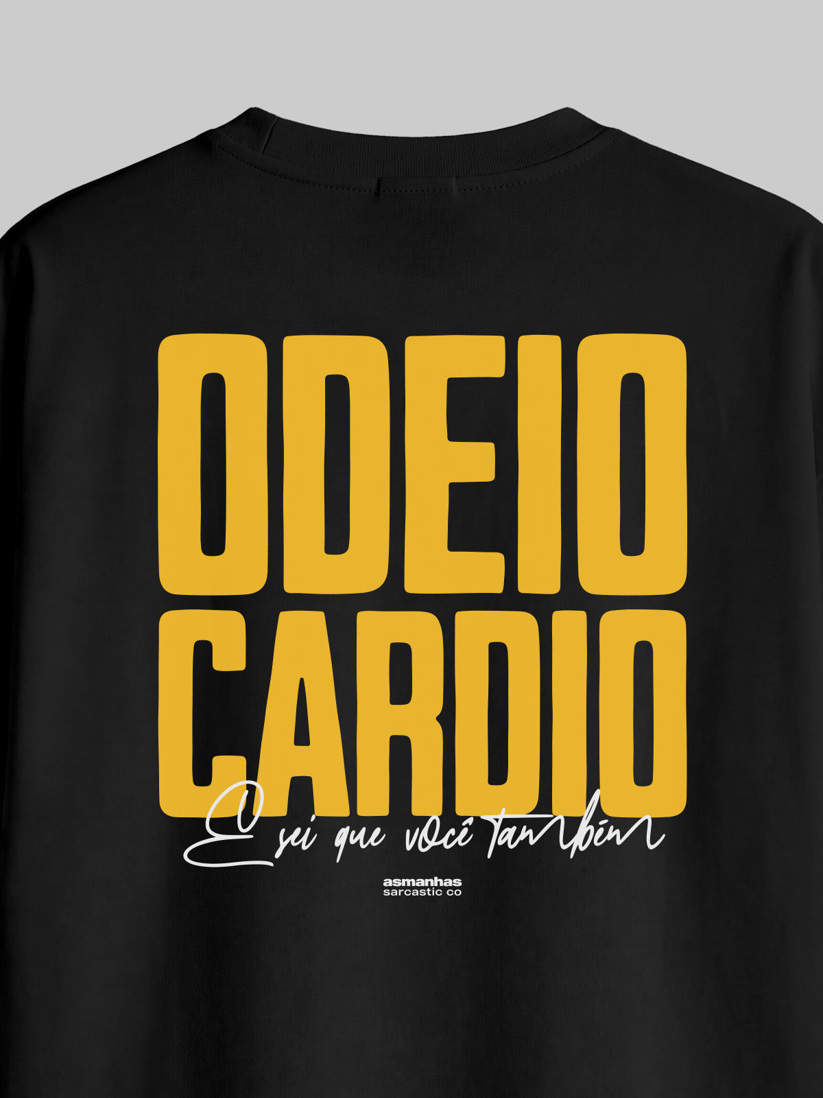 Camiseta Oversized Odeio Cardio Asmanhas