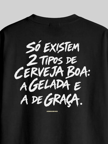 Camiseta Oversized 2 Tipos de Cerveja Asmanhas