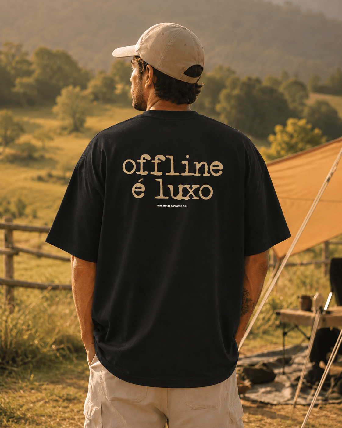 Camiseta Oversized Offline É Luxo Asmanhas