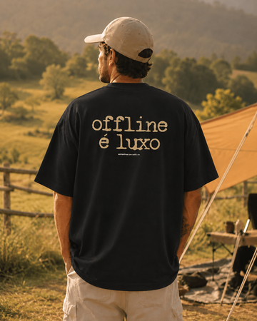 Camiseta Oversized Offline É Luxo Asmanhas