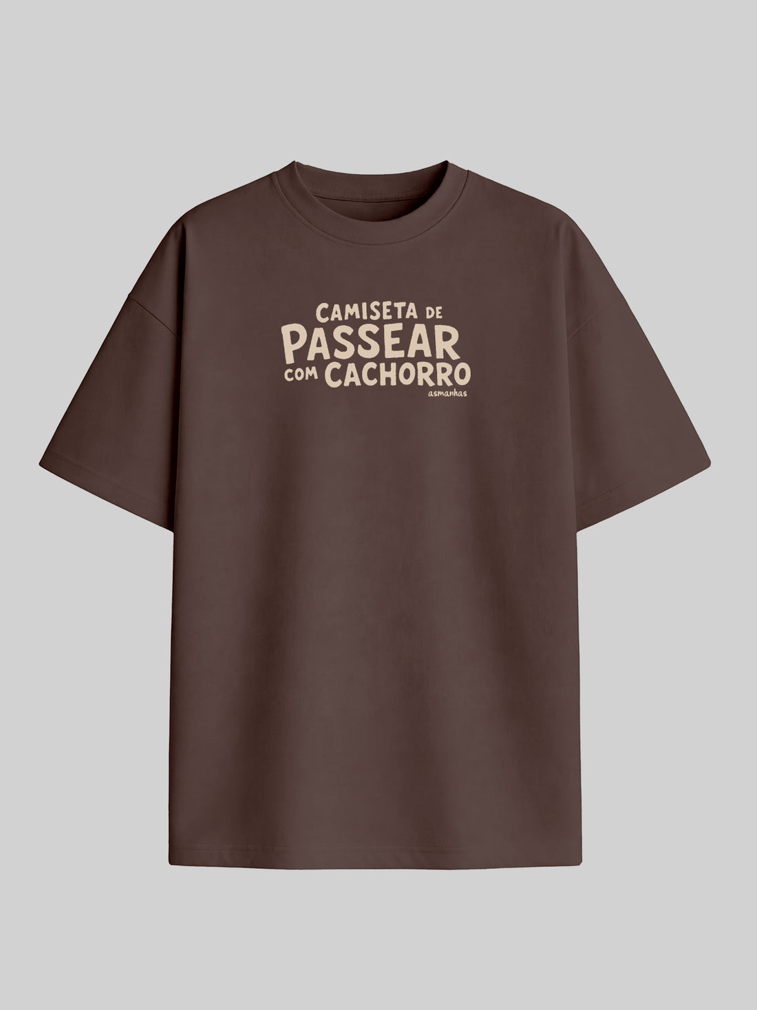 Camiseta Oversized Passear Com Cachorro Asmanhas