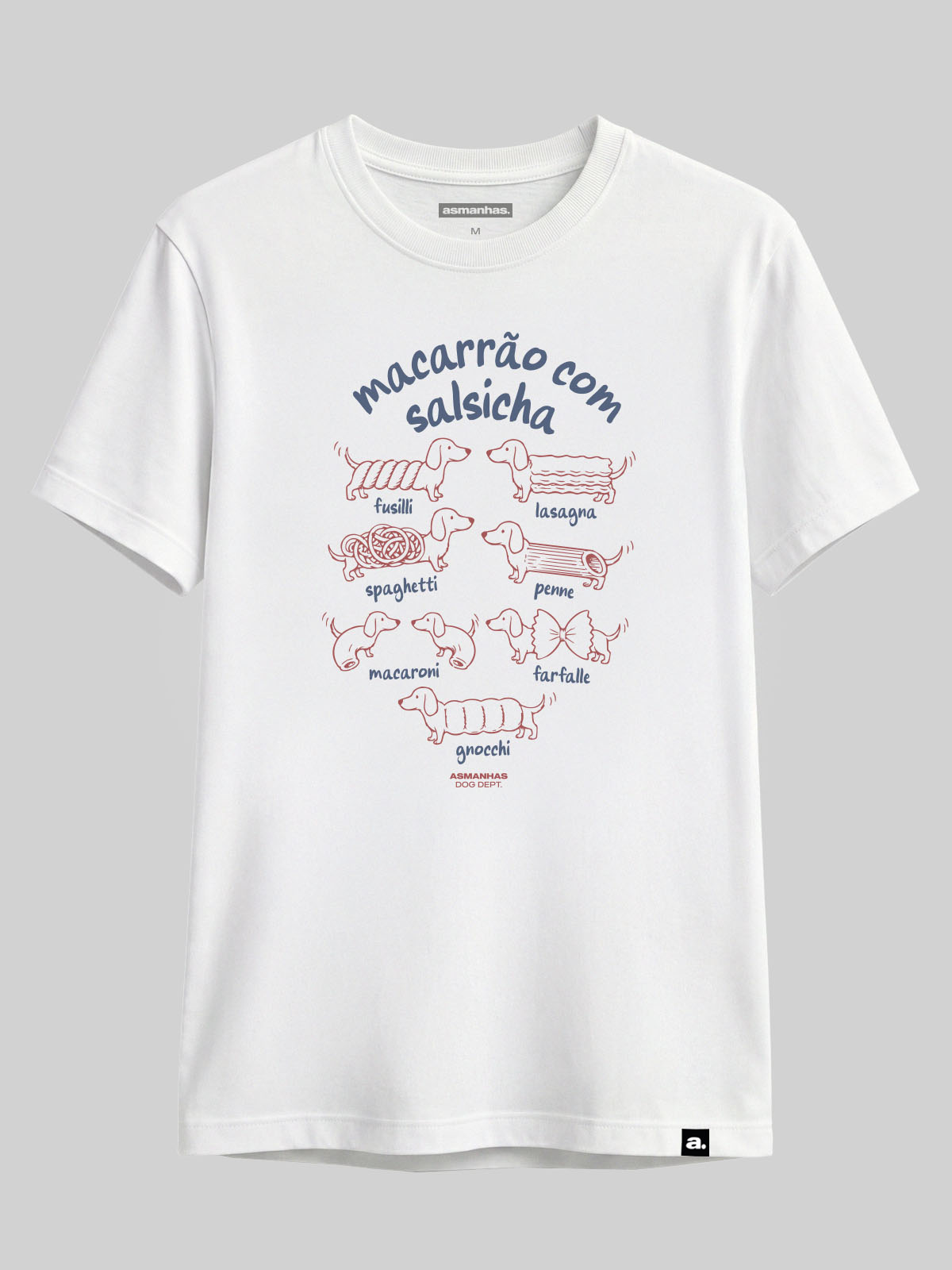 Camiseta Macarrão Com Salsicha Asmanhas