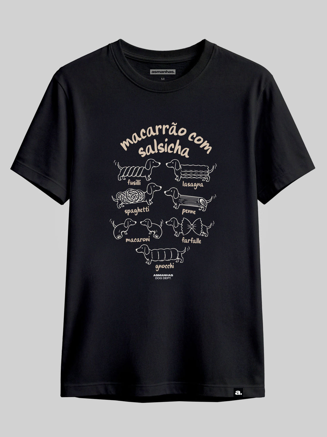 Camiseta Macarrão Com Salsicha Asmanhas