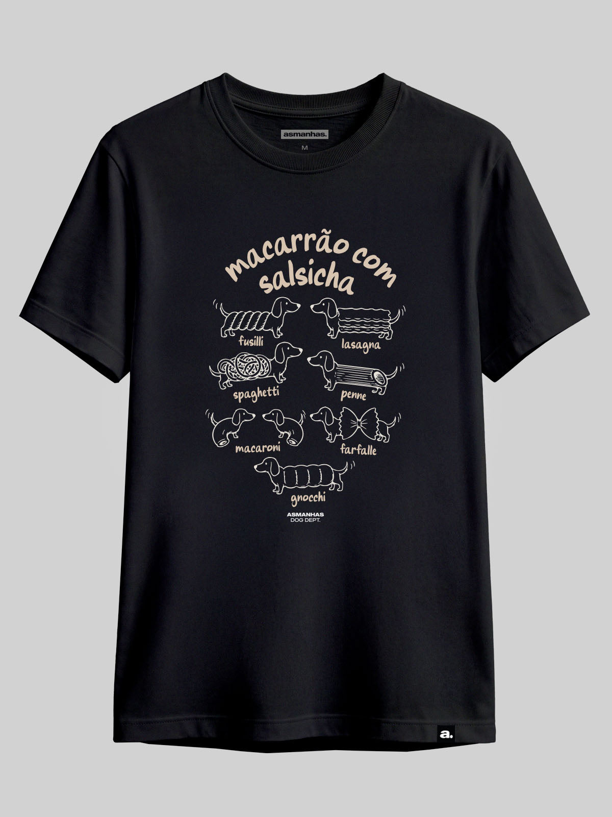 Camiseta Macarrão Com Salsicha Asmanhas
