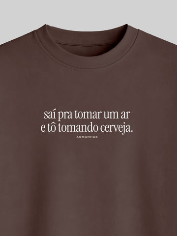 Camiseta Oversized Tô Tomando Cerveja Asmanhas