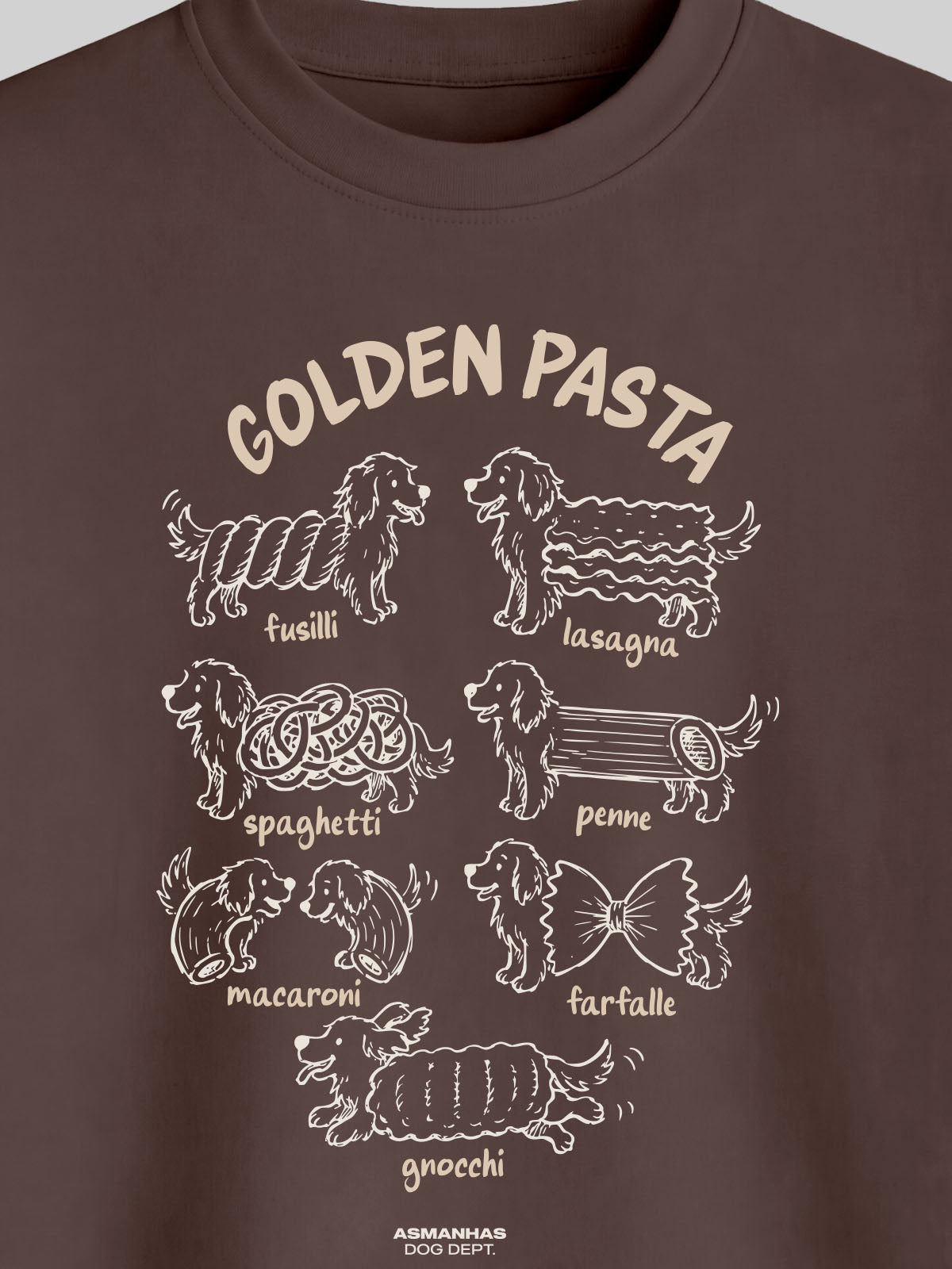 Camiseta Oversized Golden Pasta Asmanhas