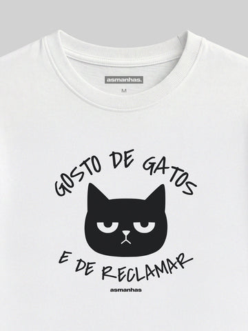 Camiseta Gosto de Gatos e de Reclamar Asmanhas