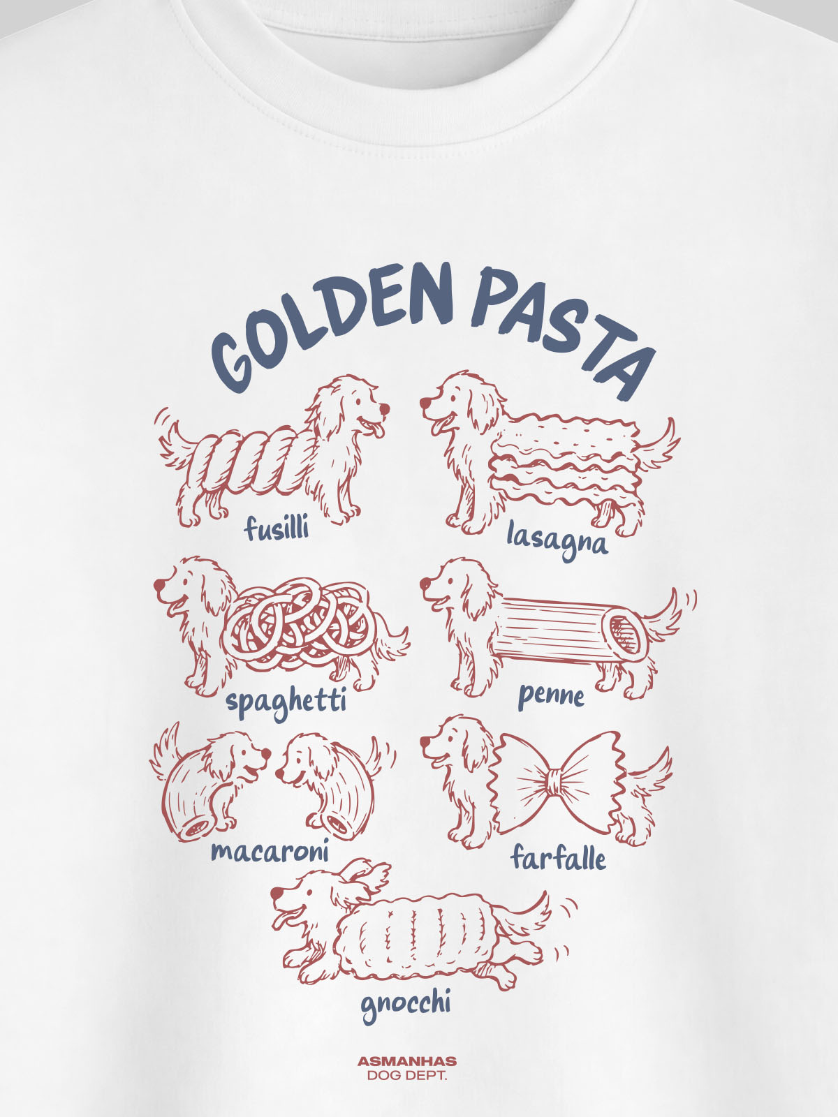 Camiseta Oversized Golden Pasta Asmanhas