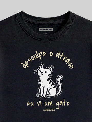 Camiseta Feminina Vi Um Gato Asmanhas