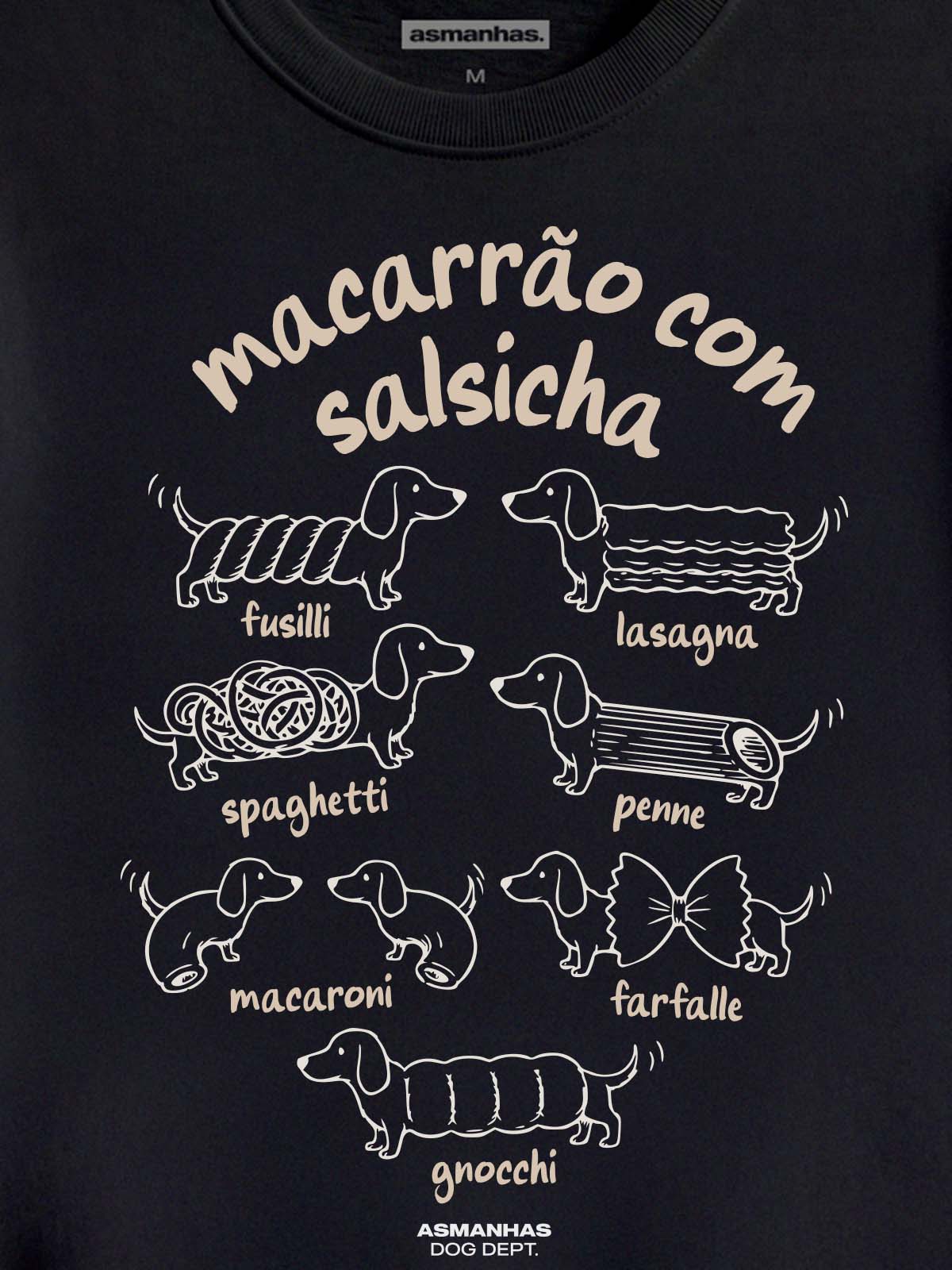 Camiseta Macarrão Com Salsicha Asmanhas