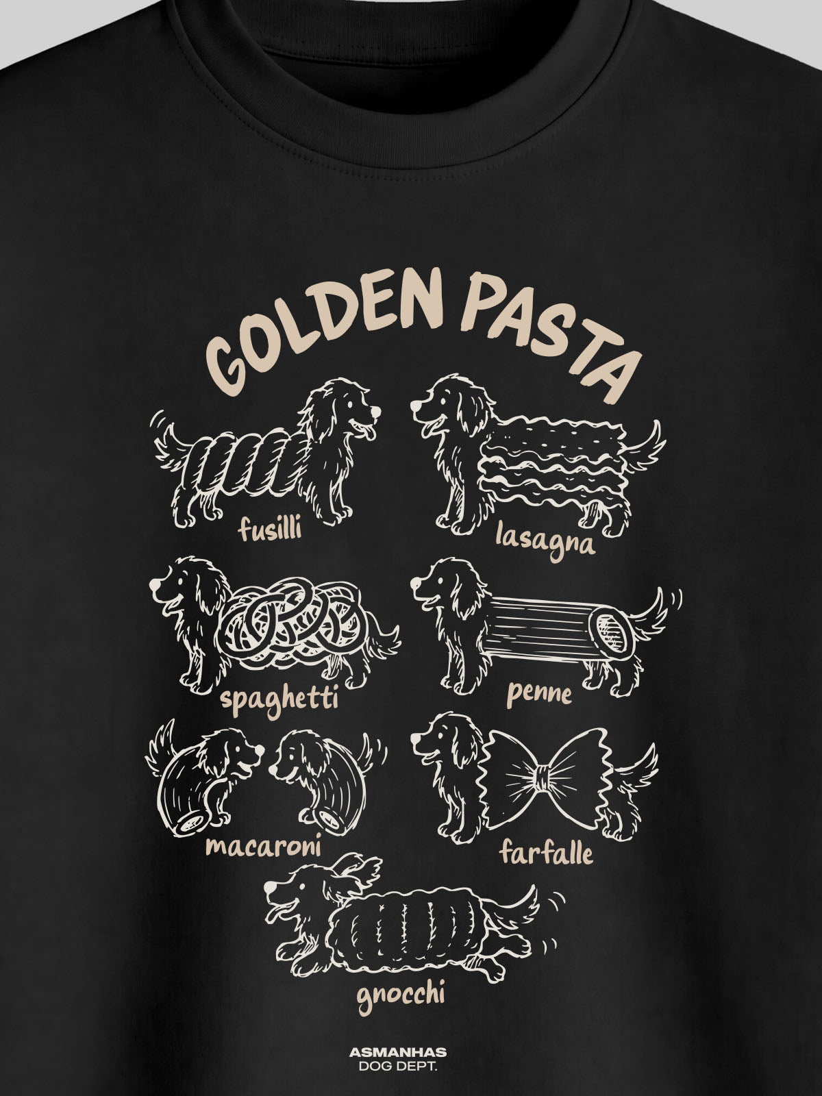 Camiseta Oversized Golden Pasta Asmanhas