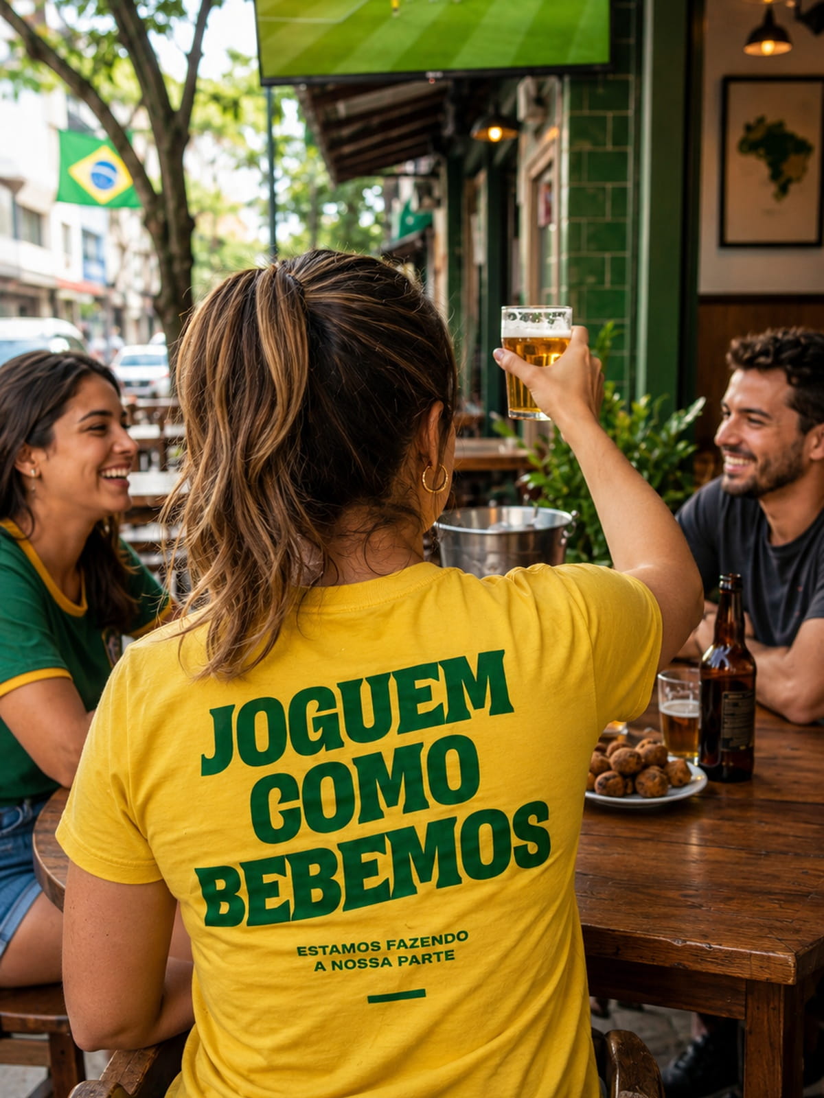Camiseta Copa  Feminina Joguem Como Bebemos Asmanhas
