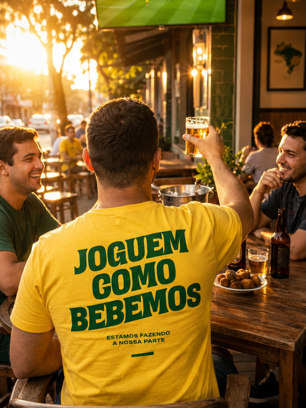 Camiseta Copa  Joguem Como Bebemos Asmanhas