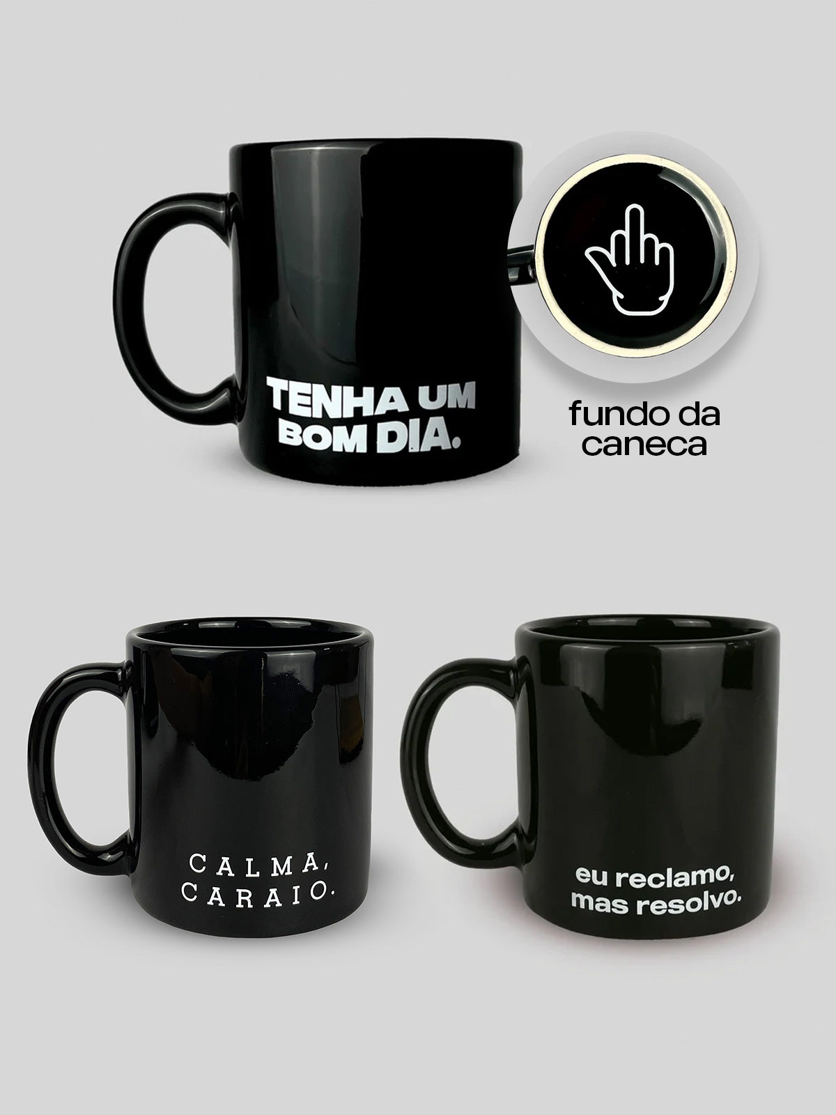 Kit 3 Canecas - Café com Desabafo
