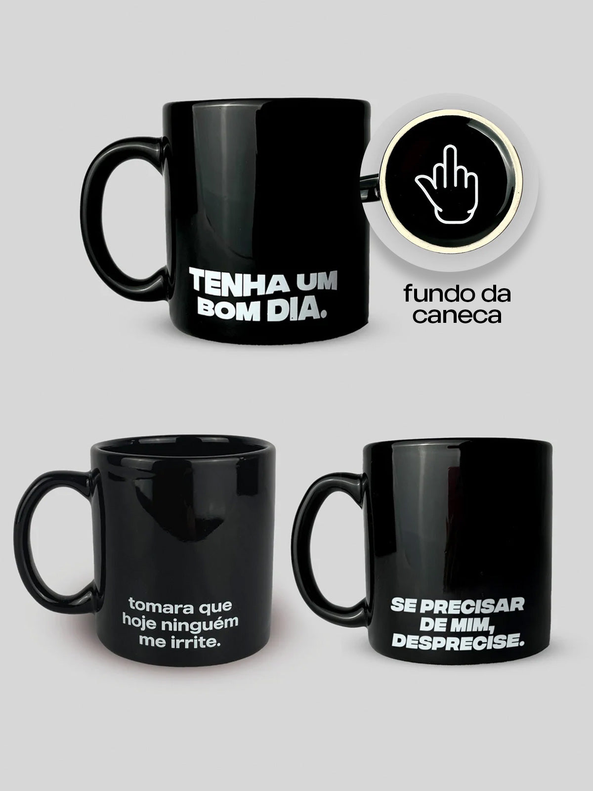 Kit 3 Canecas - Zero Paciência