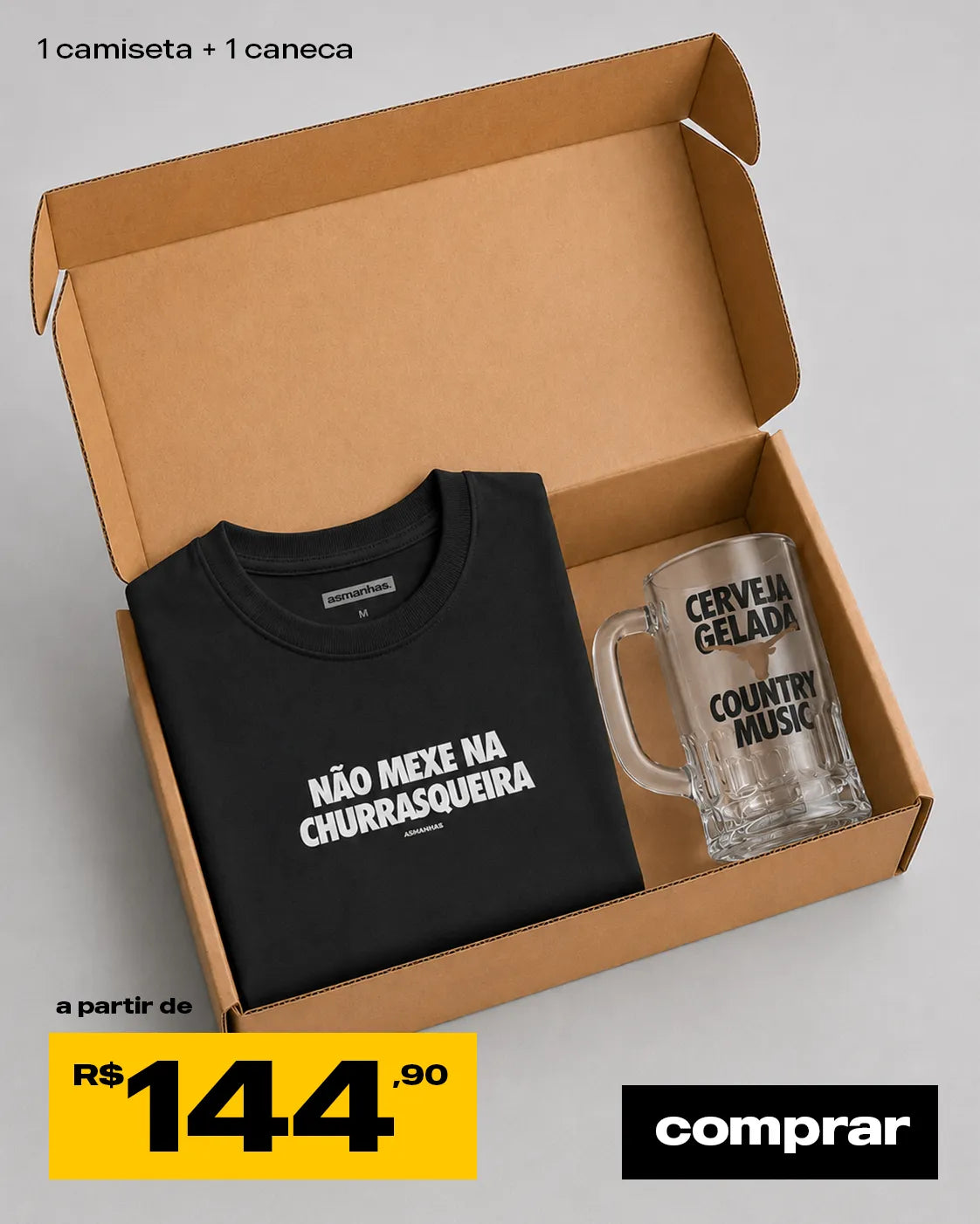 Kit Churras: Camiseta + Copo