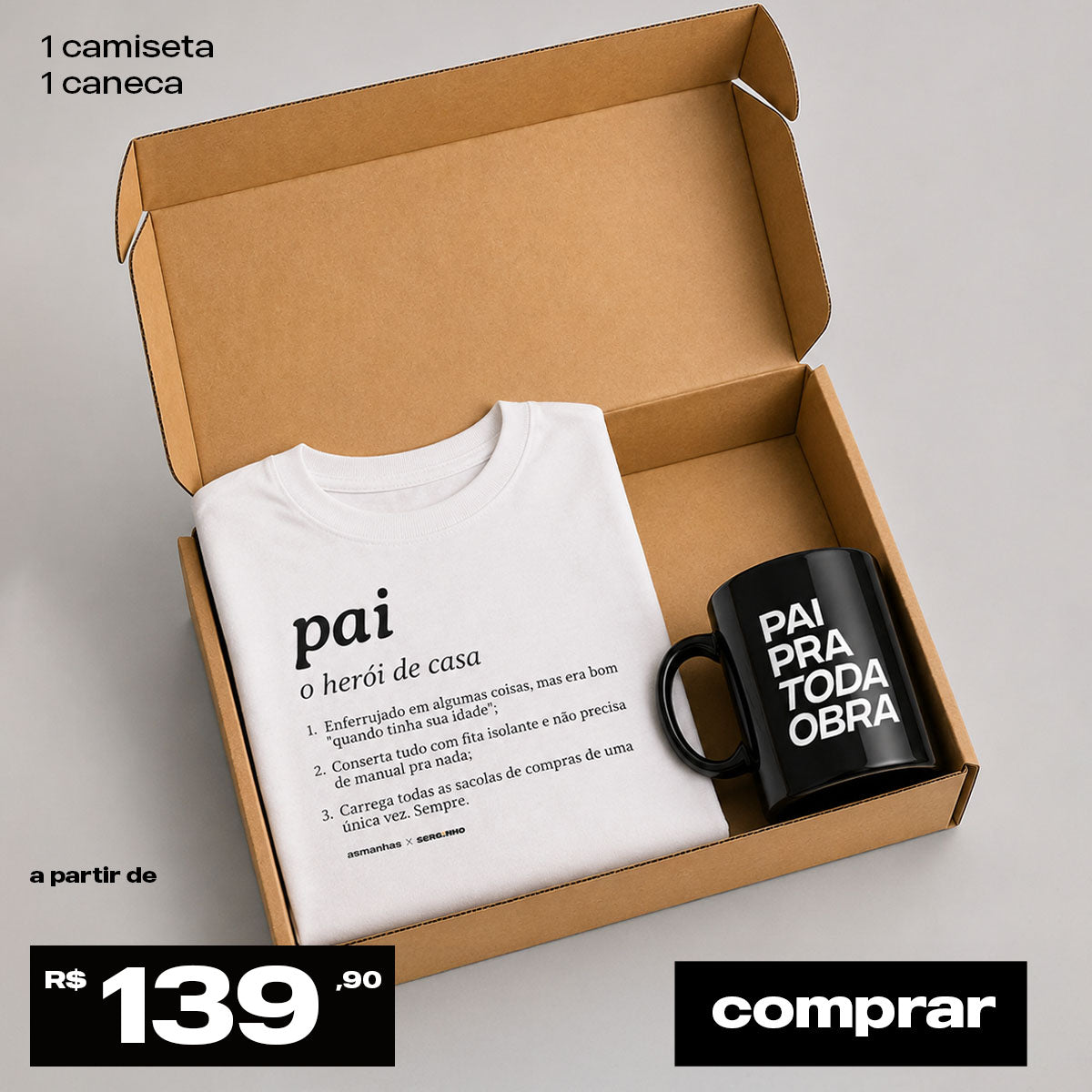 Kit Pais - Camiseta e Caneca