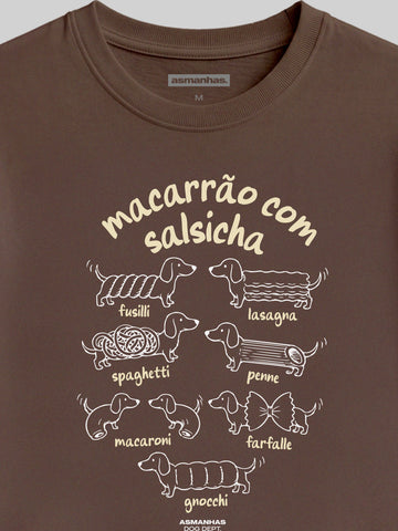 Camiseta Feminina Macarrão com Salsicha Asmanhas