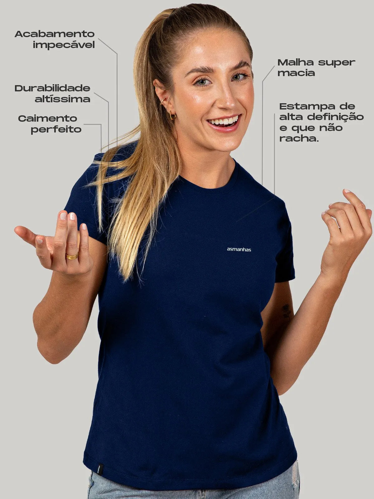 Camiseta Feminina QR Code Asmanhas