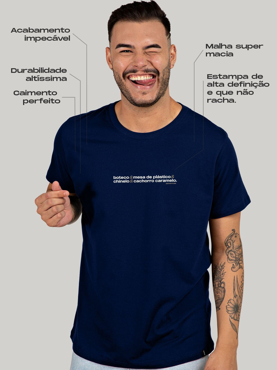 Camiseta Boteco e Cachorro Caramelo Asmanhas