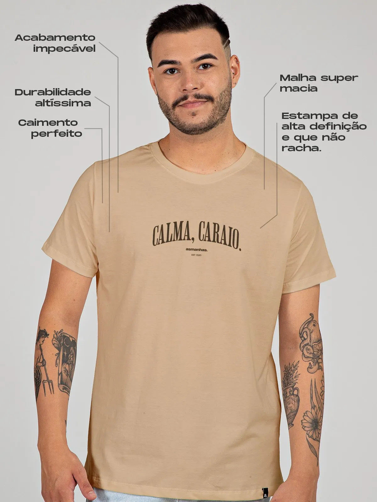 Camiseta Calma Caraio Nova Asmanhas