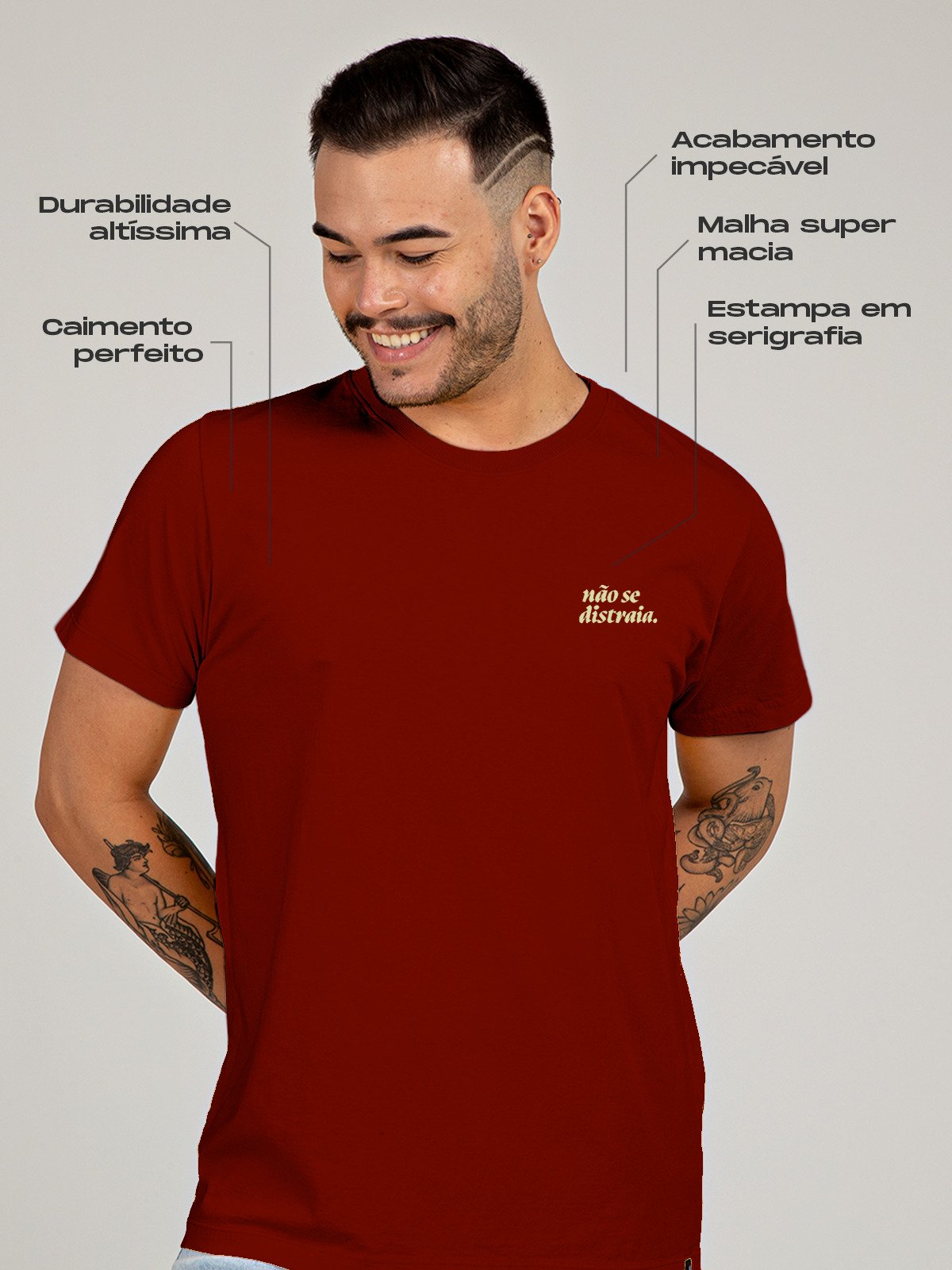 Camiseta Não Se Distraia Asmanhas