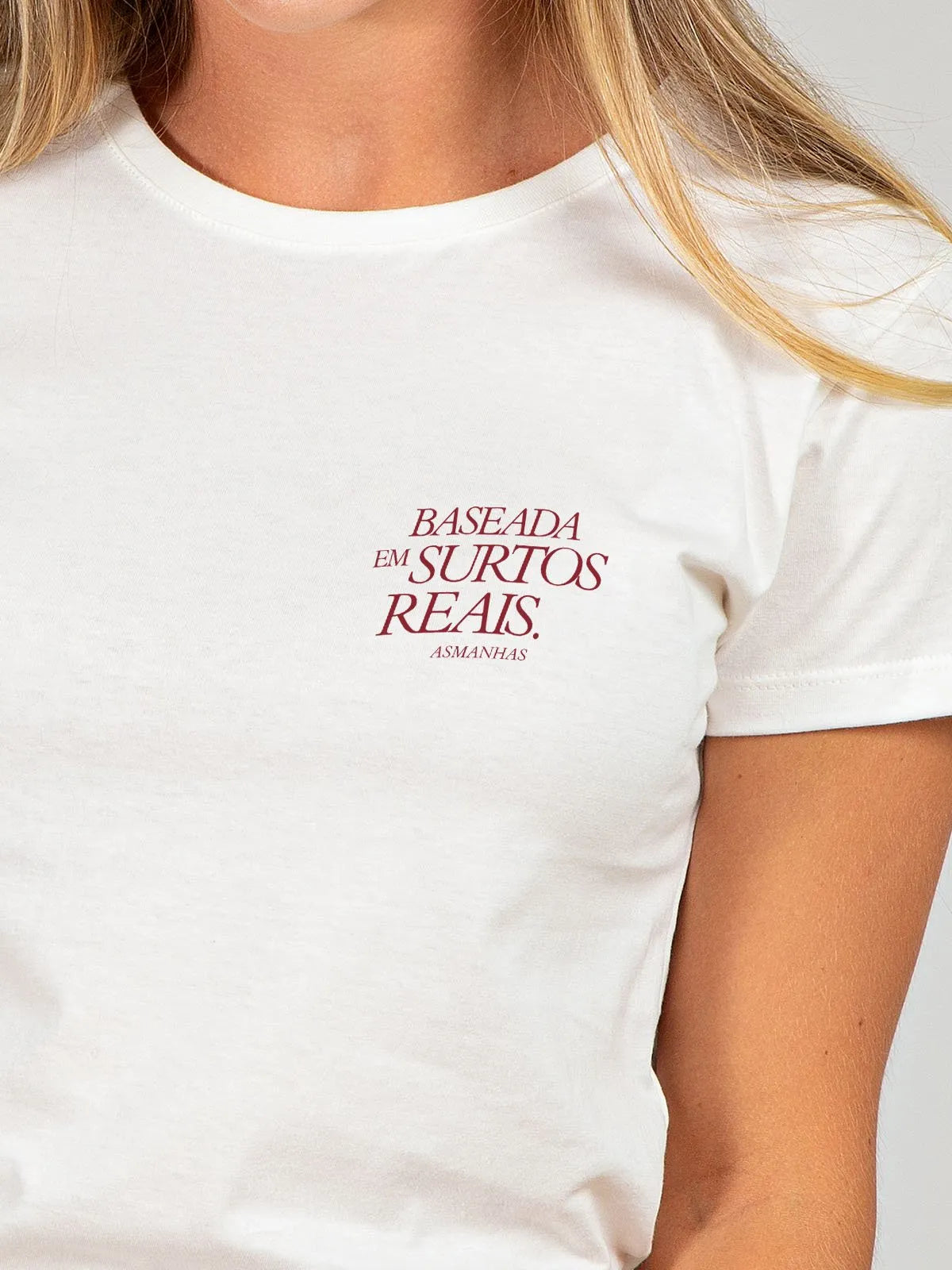 Camiseta Feminina Baseada em Surtos Reais Asmanhas